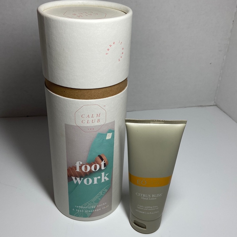 Pamper Package of Reflexology Socks, Manual and roller and doTerra Citrus Bliss